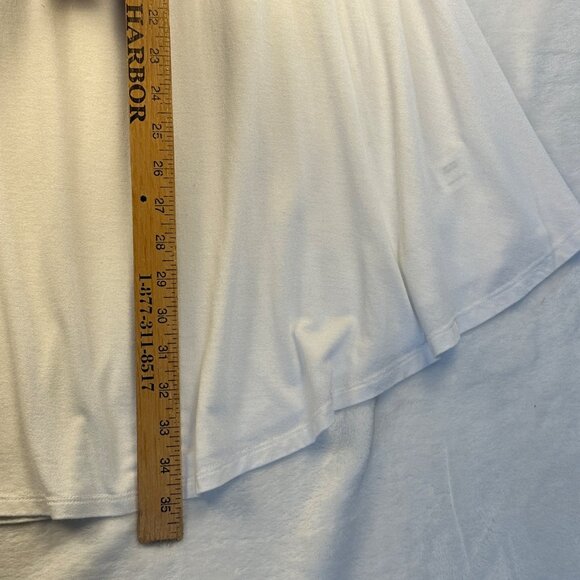 Lane Bryant White Semi Sheer Blouse Plus Size V-Neck Flowy Tunic Top 22/24 Boho - Picture 6 of 12